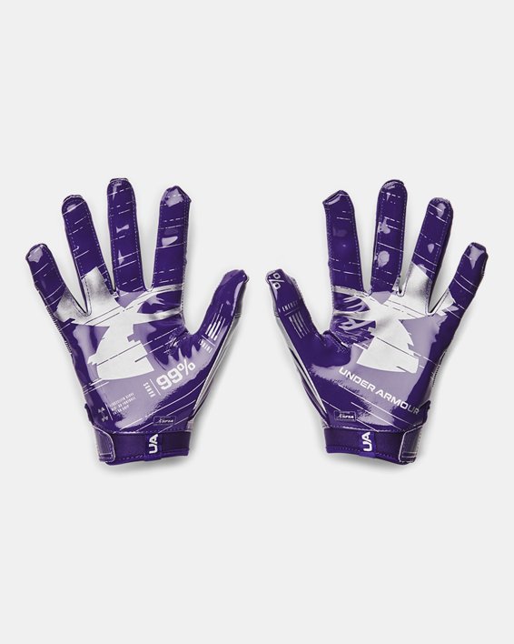 Men's UA F8 Football Gloves, Purple, pdpMainDesktop image number 1